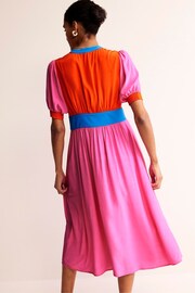 Boden Pink Elsa Midi Tea Dress - Image 4 of 6