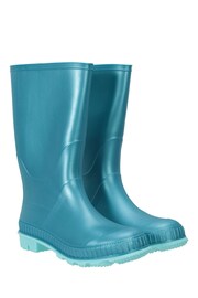 Mountain Warehouse Teal Blue Kids Plain Wellies - Image 1 of 5