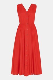 Whistles Red V-Neck Beach Dress - Image 4 of 4