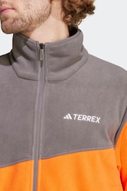 adidas Terrex Orange/Grey Multi Full-Zip Fleece Jacket - Image 5 of 7