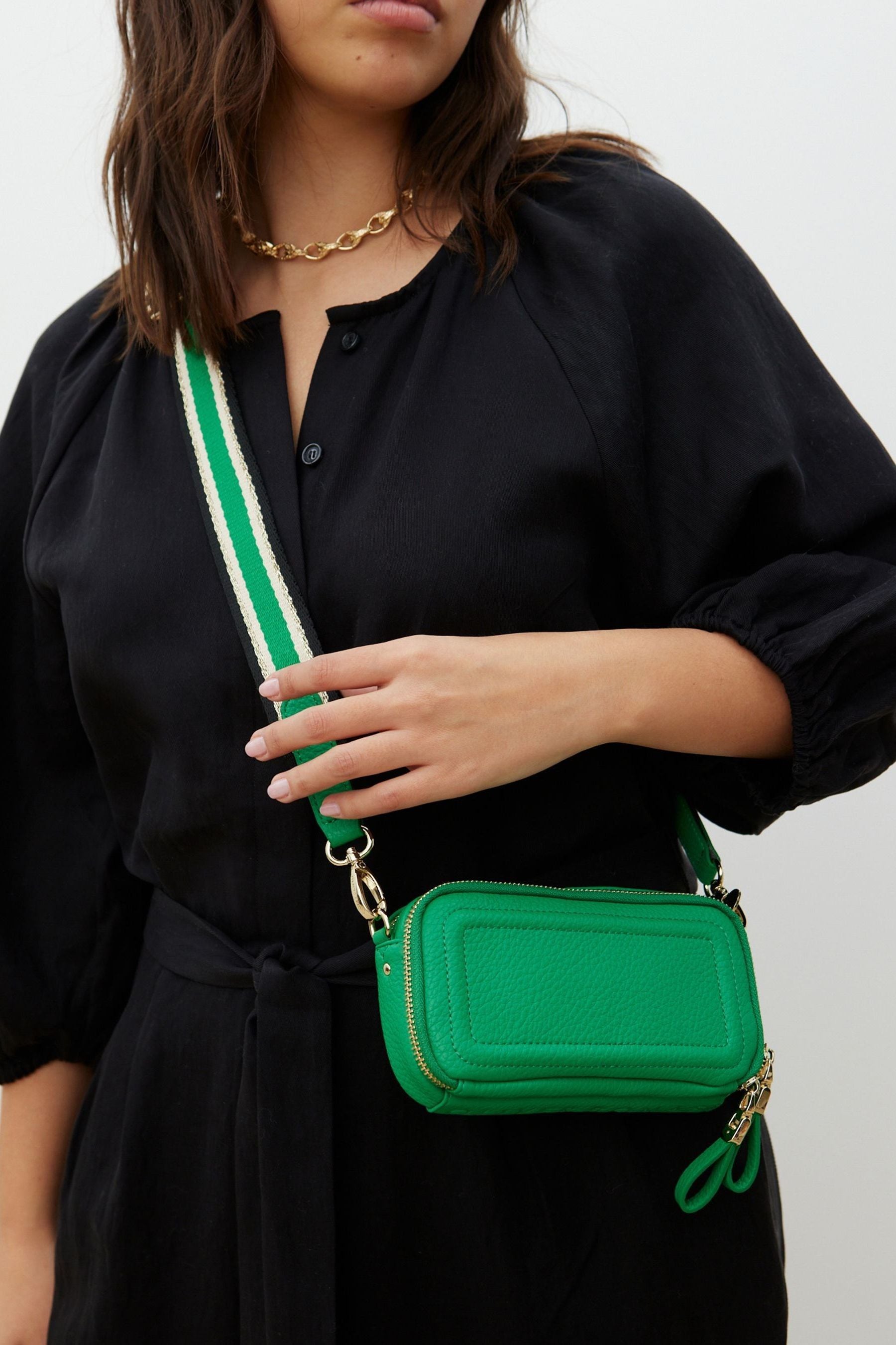Oliver Bonas Green Small Simen Cross Body Bag