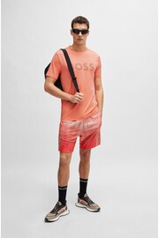 BOSS Orange Tonal Large Chest Logo Performance-Stretch T-Shirt - Image 1 of 3