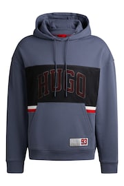 HUGO Sporty Varisty Logo Block Hoodie - Image 5 of 5