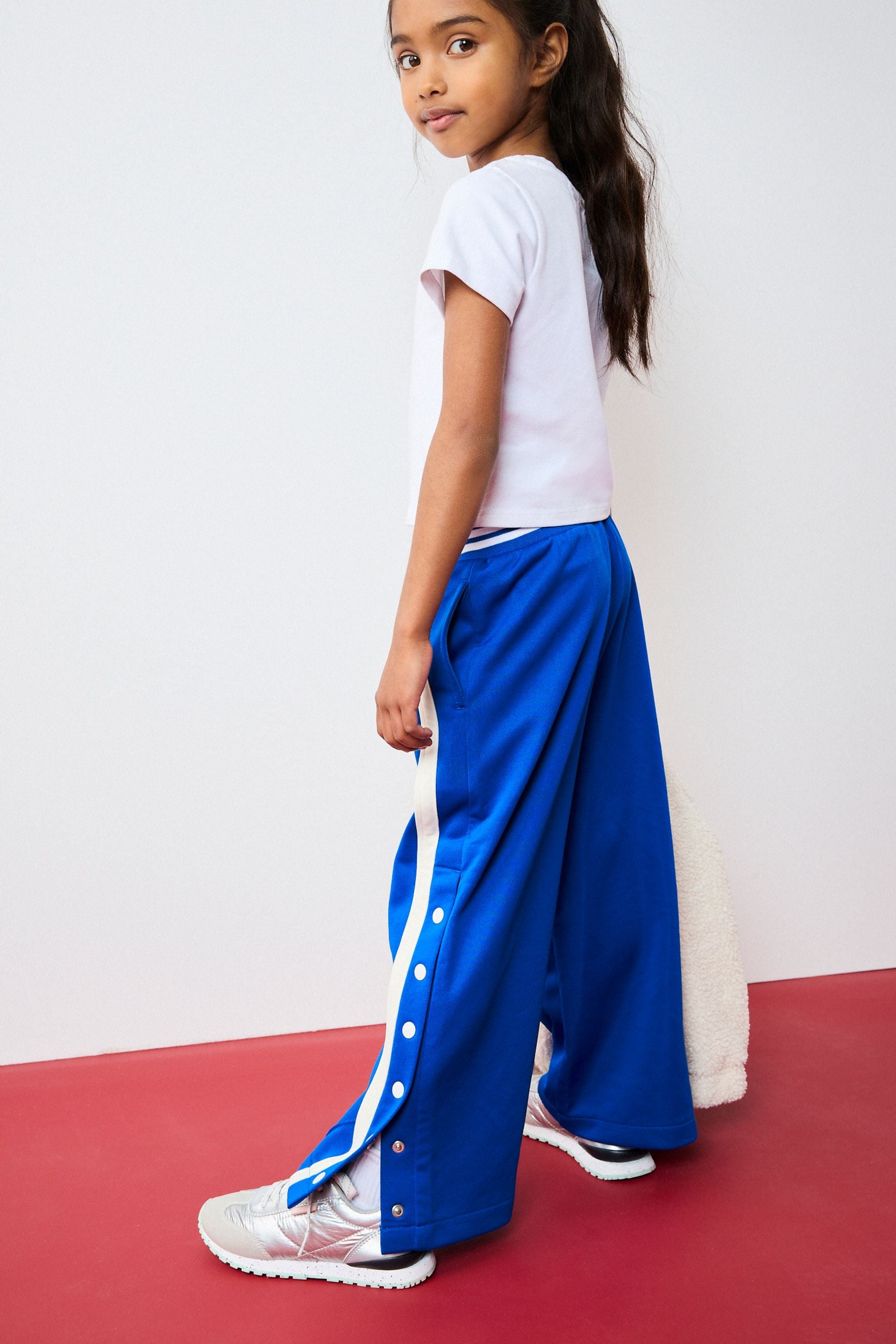 Popper pants womens blue outlet