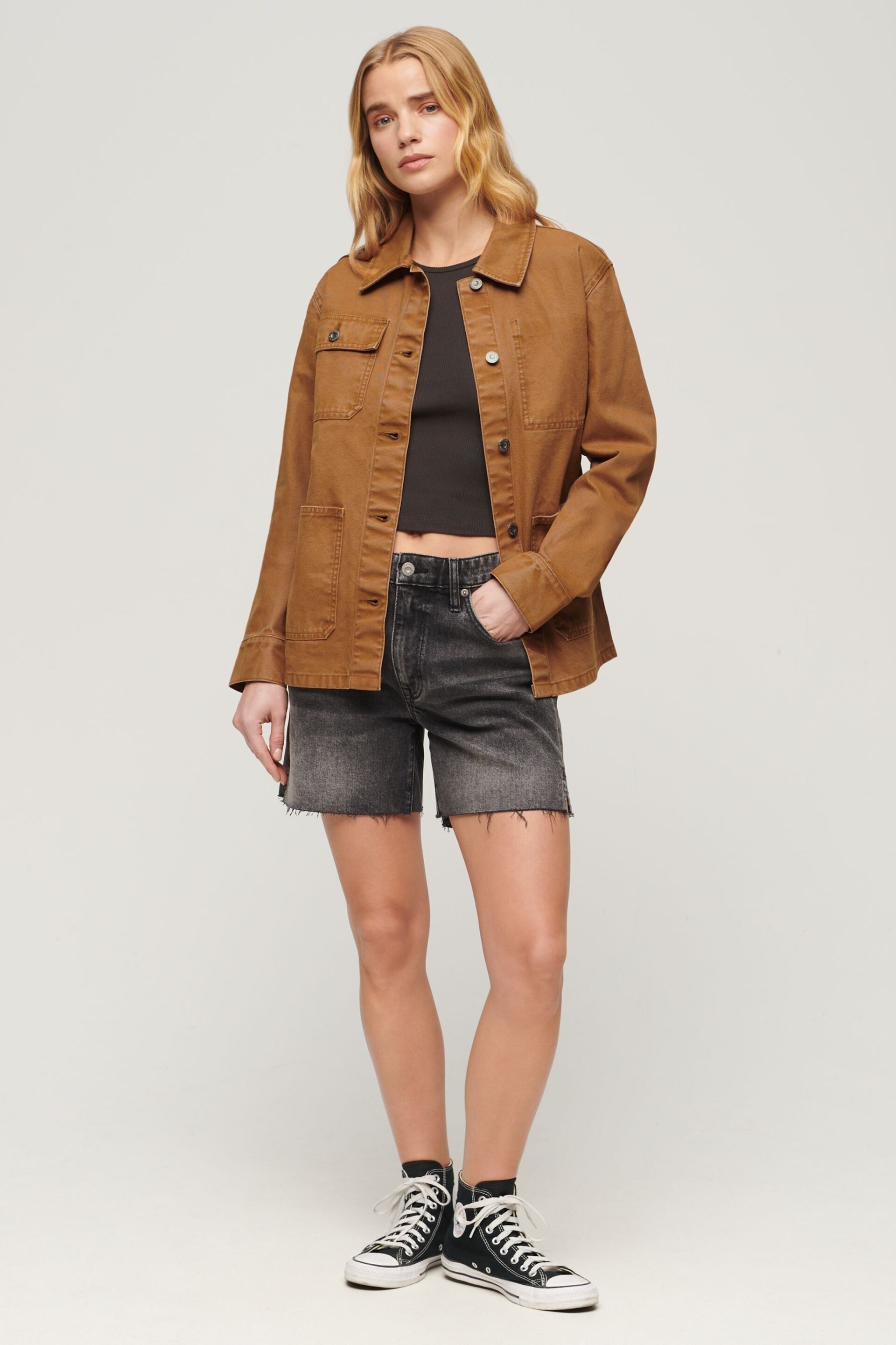 SUPERDRY Brown SUPERDRY Canvas Chore Jacket - Image 2 of 6