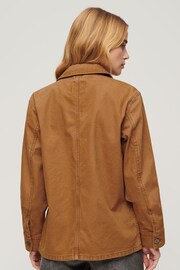 SUPERDRY Brown SUPERDRY Canvas Chore Jacket - Image 3 of 6