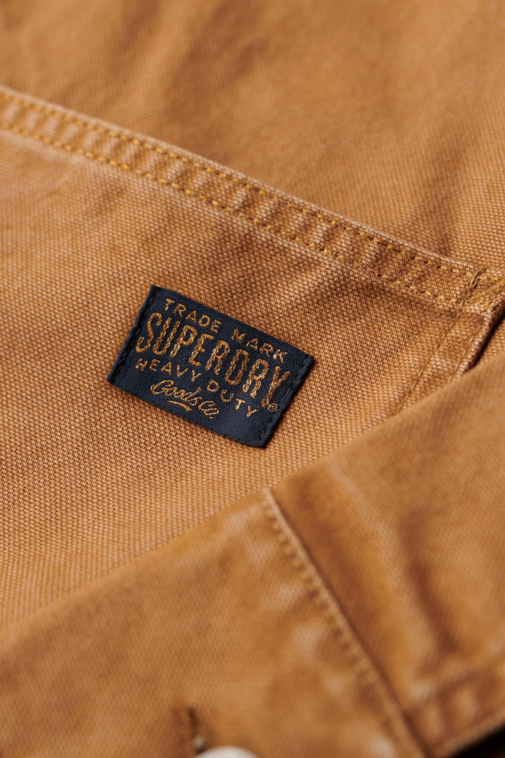 SUPERDRY Brown SUPERDRY Canvas Chore Jacket - Image 6 of 6