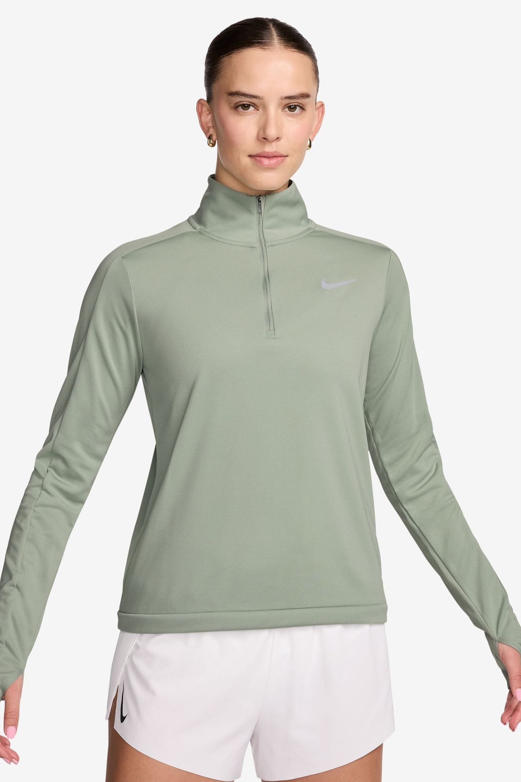 Nike women's half zip green store