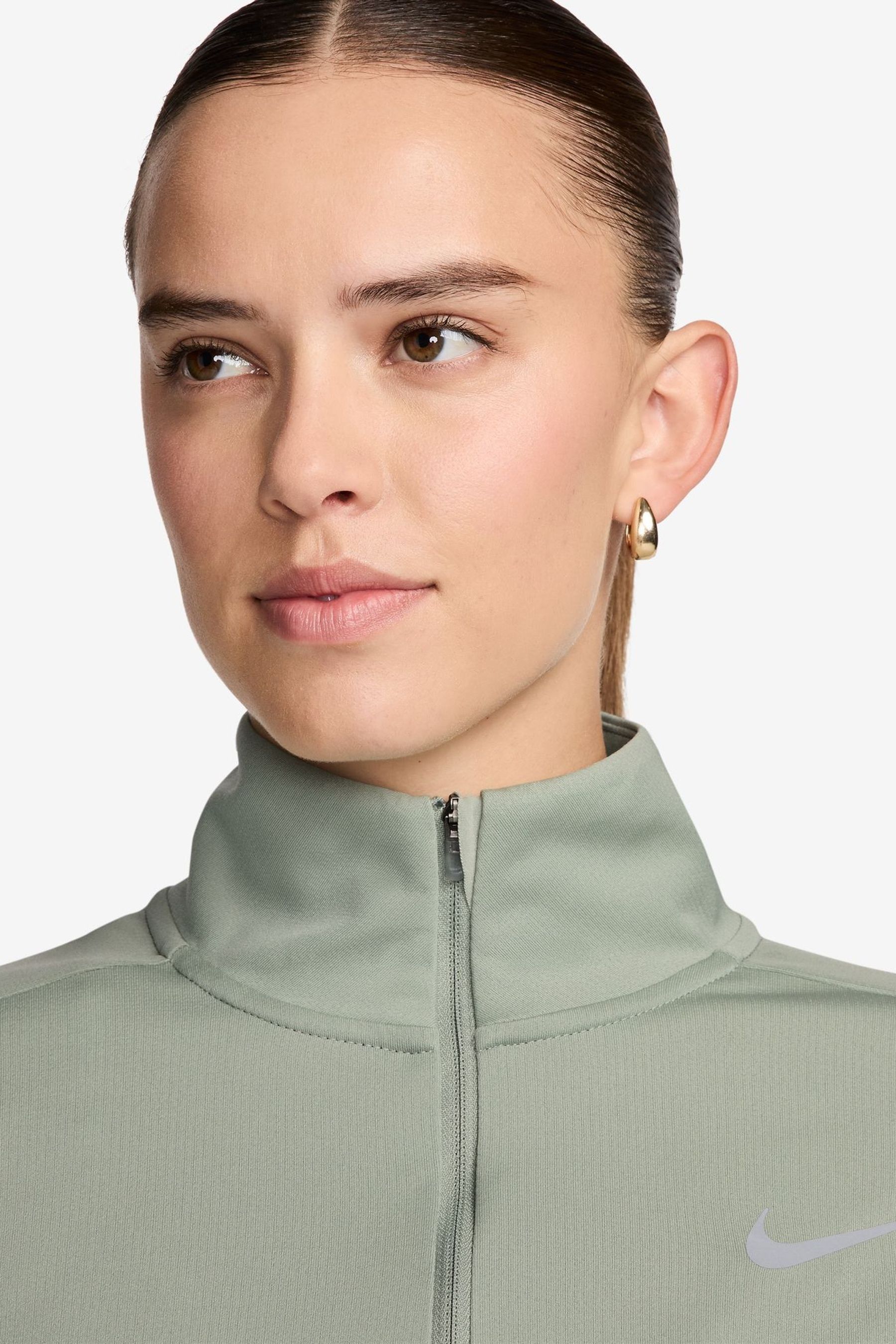 Nike women's half zip green online