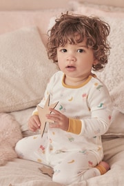 MORI Cream Organic Cotton and Bamboo Peppa Pig Print Pyjama Set - Image 3 of 6