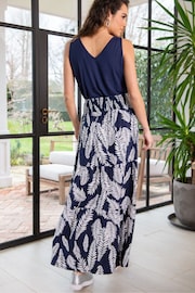 Pour Moi Blue Tahlia Woven Frill Tiered Maxi Skirt - Image 2 of 4