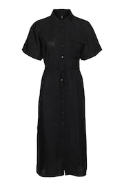 VERO MODA Black Utility Pocket Midi Shirt Dress - Image 4 of 4