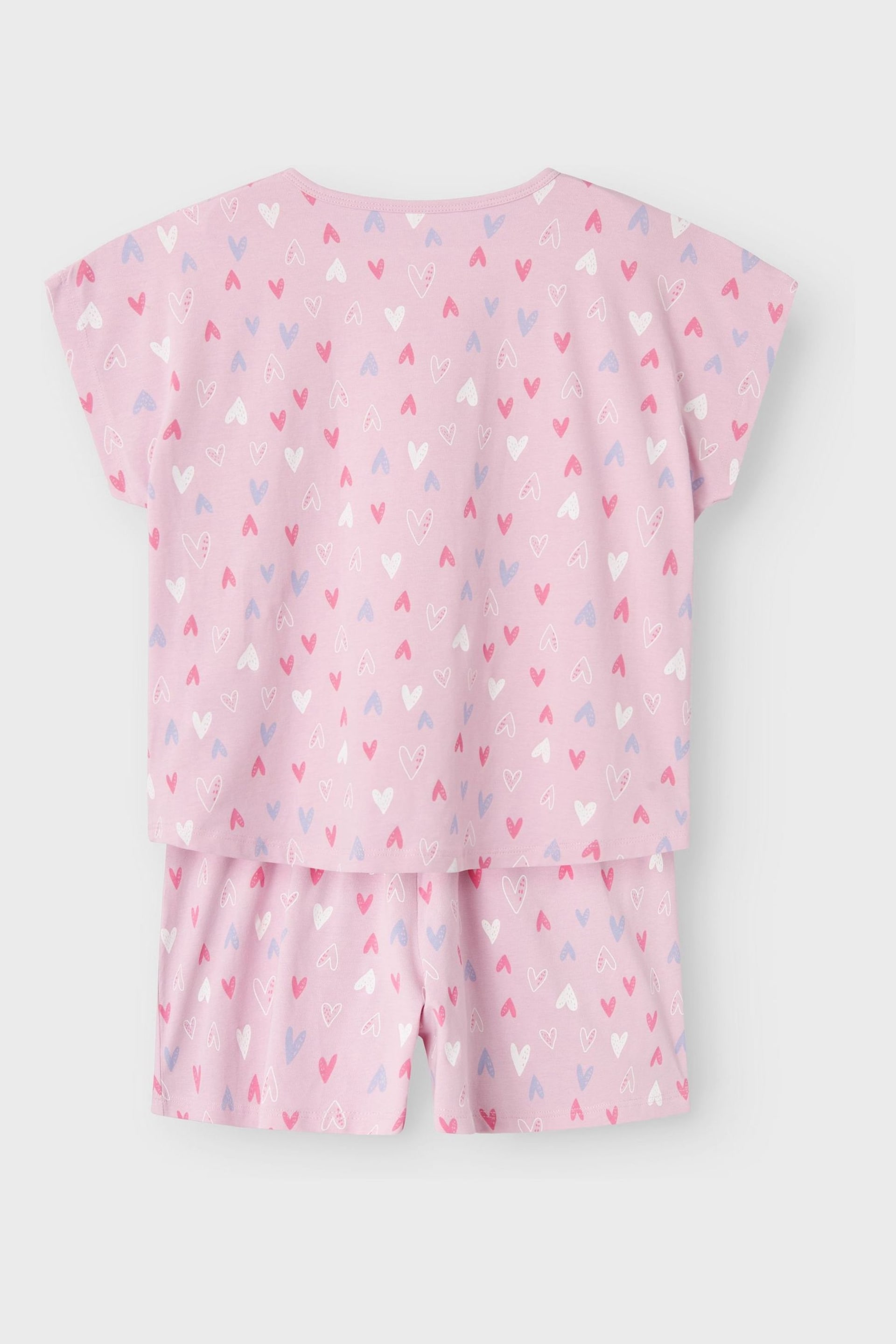 Name It Purple Short Sleeve Printed Pyjamas - Image 2 of 3