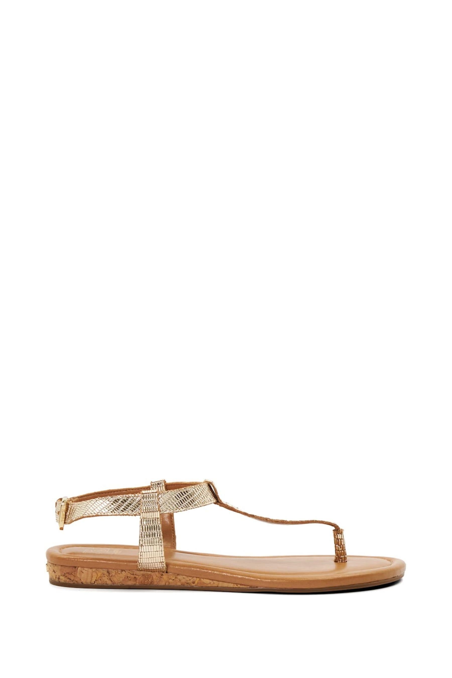 Buy Dune London Gold Slim Print Lari Wedge Toe Post Sandals from Next Canada
