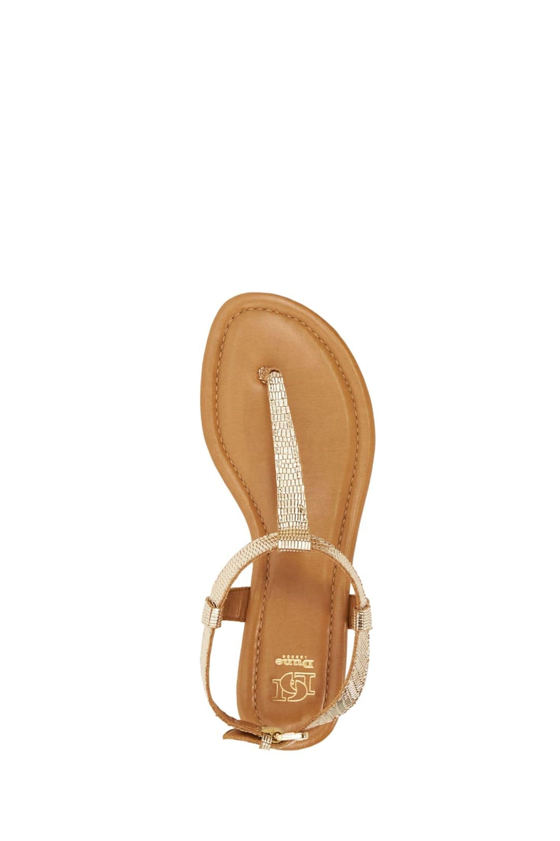 Dune gold wedge sandals top