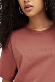 AllSaints Pink 100% Cotton Pippa T-Shirt - Image 5 of 6