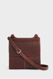 OSPREY LONDON The Large Narissa Leather Cross-Body Brown Bag - Image 1 of 4