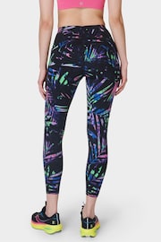 Sweaty Betty Black Paradise Palms Print Full Length Power Workout Leggings - Image 2 of 9