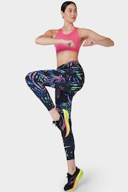 Sweaty Betty Black Paradise Palms Print Full Length Power Workout Leggings - Image 4 of 9