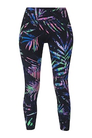 Sweaty Betty Black Paradise Palms Print Full Length Power Workout Leggings - Image 9 of 9