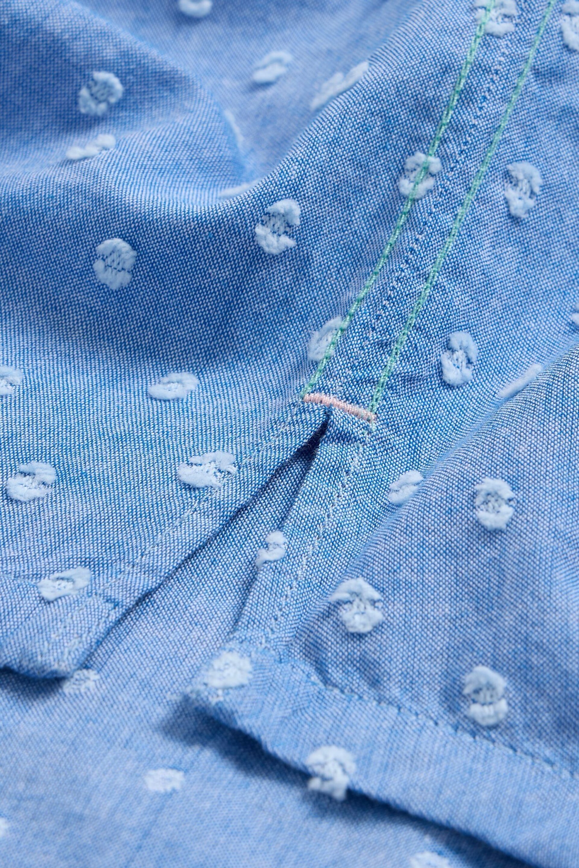 White Stuff Blue Ellie Organic Cotton Shirt - Image 7 of 7