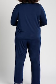 Chelsea Peers Blue Curve Modal Button Up Pyjama Set - Image 4 of 5