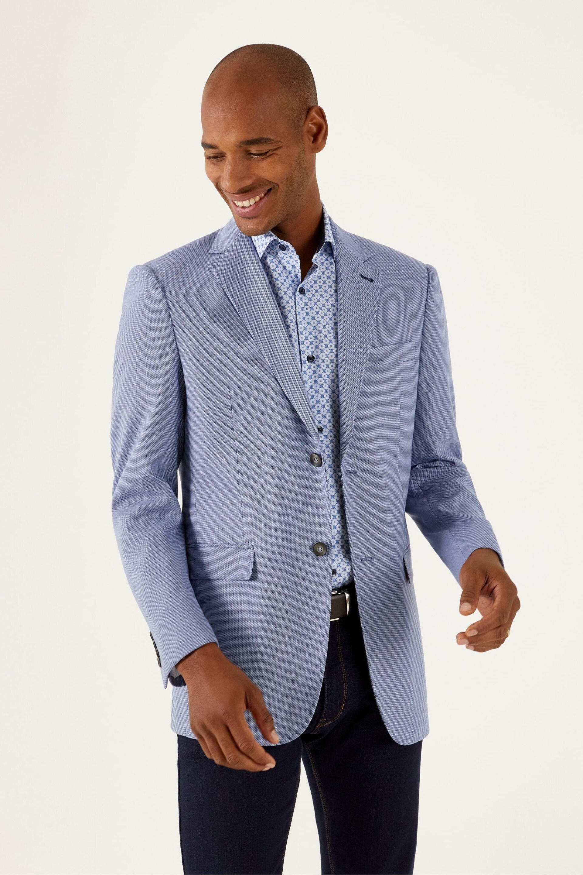 Skopes Tailored Fit Blue Harry Jacket - Image 1 of 6