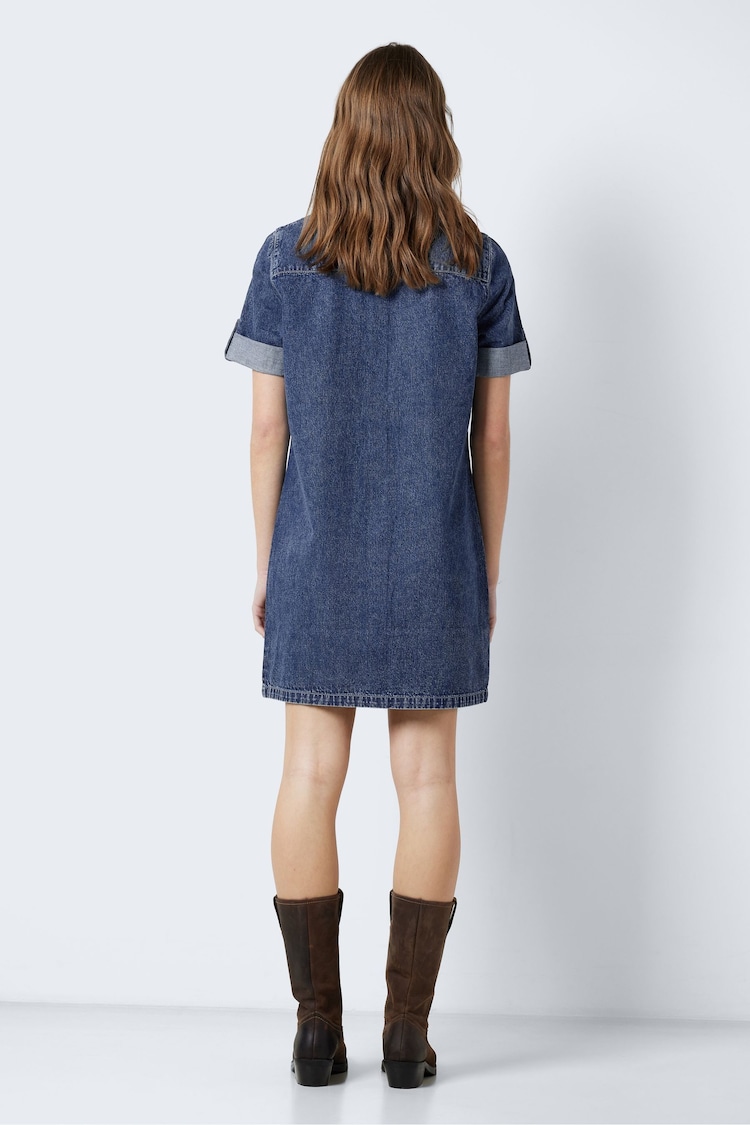 NOISY MAY Blue 100% Cotton Utility Denim Dress - Image 2 of 6