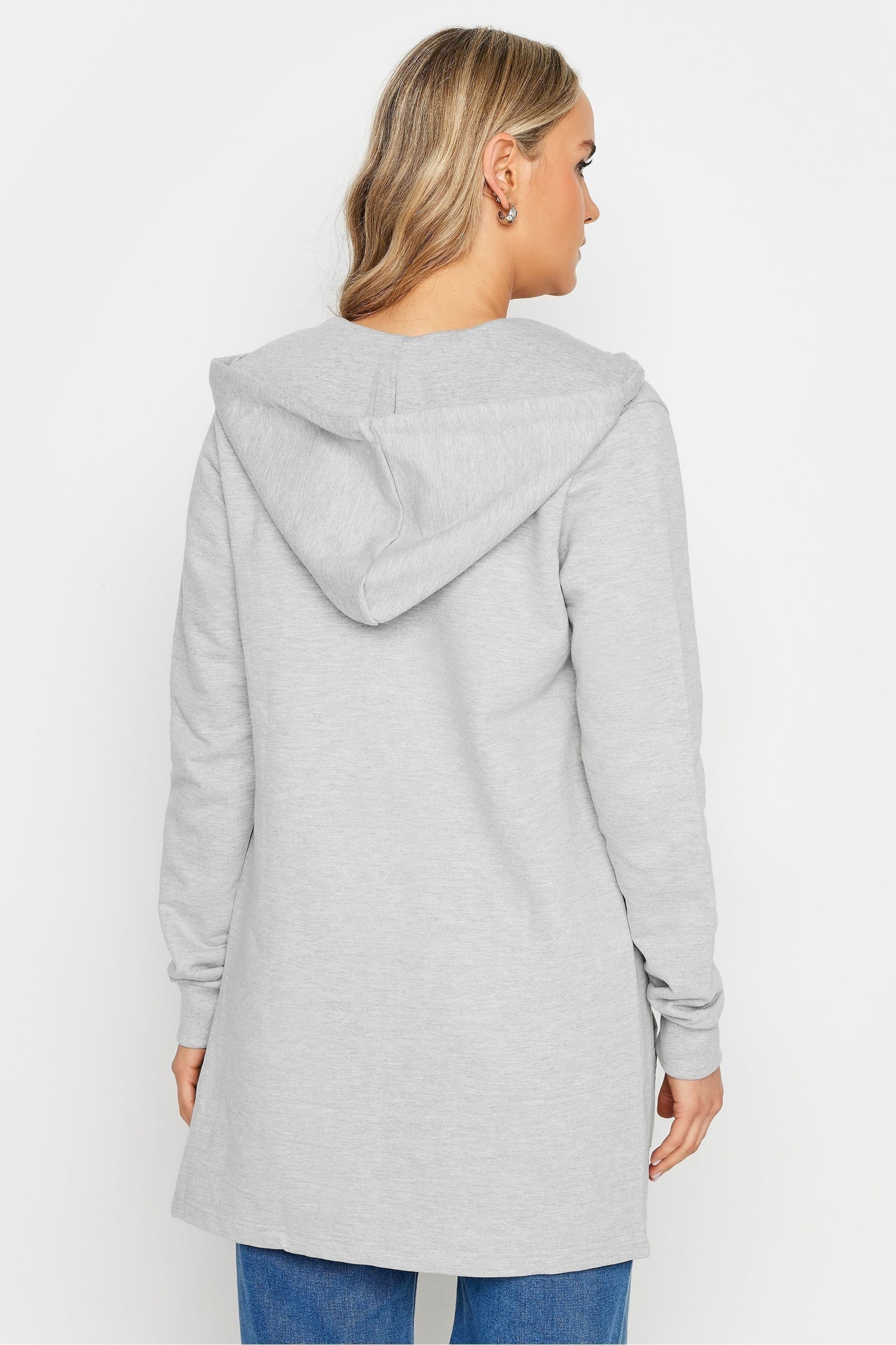 Long Tall Sally Grey Longline Hoodie - Image 3 of 4