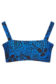 Yours Curve Cobalt Blue Chain Detail Bikini Top - Image 6 of 6