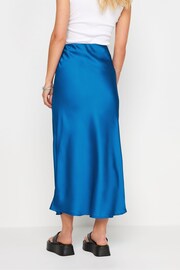 PixieGirl Petite Blue Satin Midaxi Skirt - Image 5 of 6