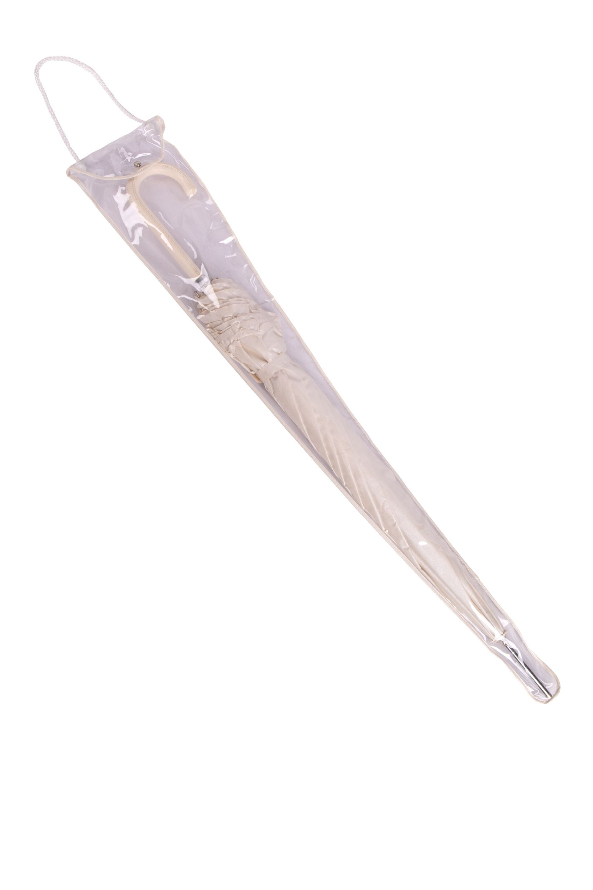 Totes White Pearlised Wedding Walker Umbrella With Frill - Image 4 of 4