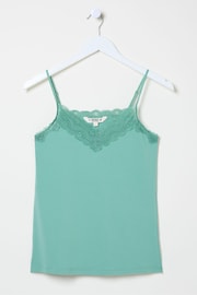 FatFace Green V-Neck Lace Vest - Image 2 of 3