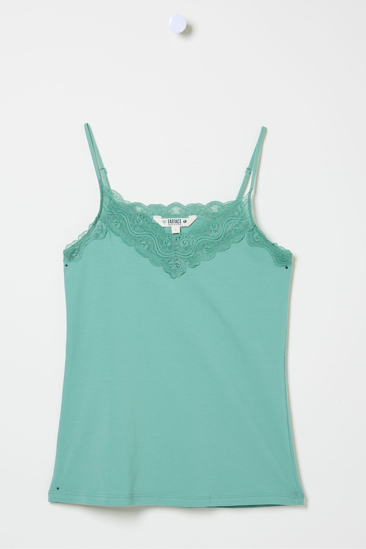 FatFace Green V-Neck Lace Vest - Image 3 of 3