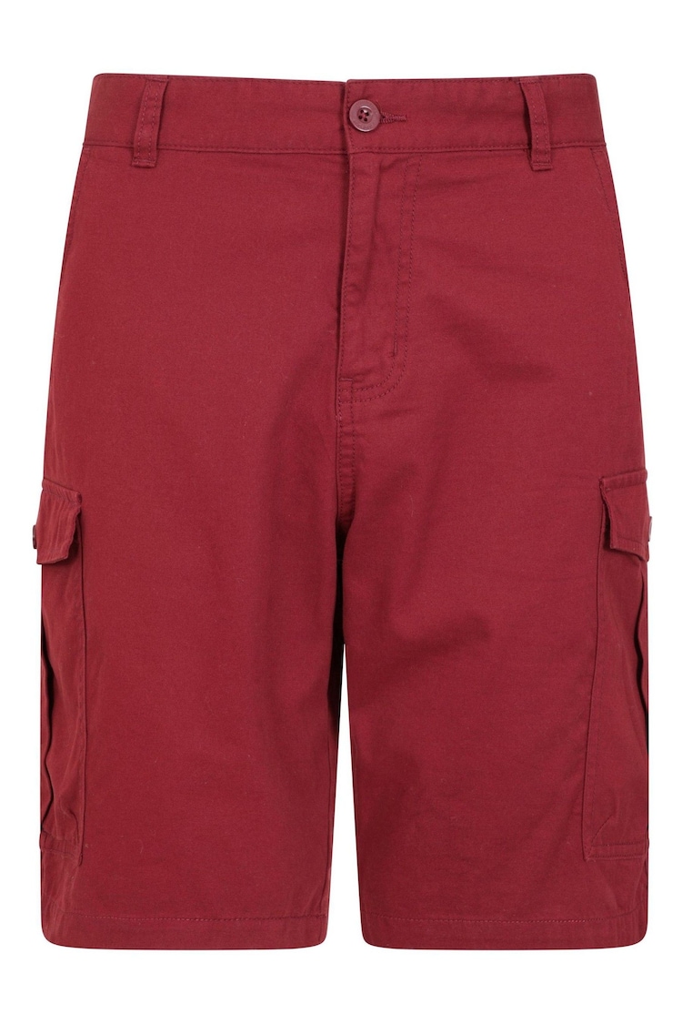 Mountain Warehouse Red Mens Lakeside 100% Cotton Cargo Shorts - Image 1 of 5