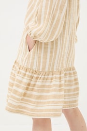 FatFace Natural Amy Linen Blend Stripe Dress - Image 6 of 7