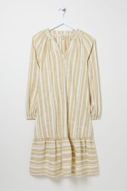 FatFace Natural Amy Linen Blend Stripe Dress - Image 7 of 7