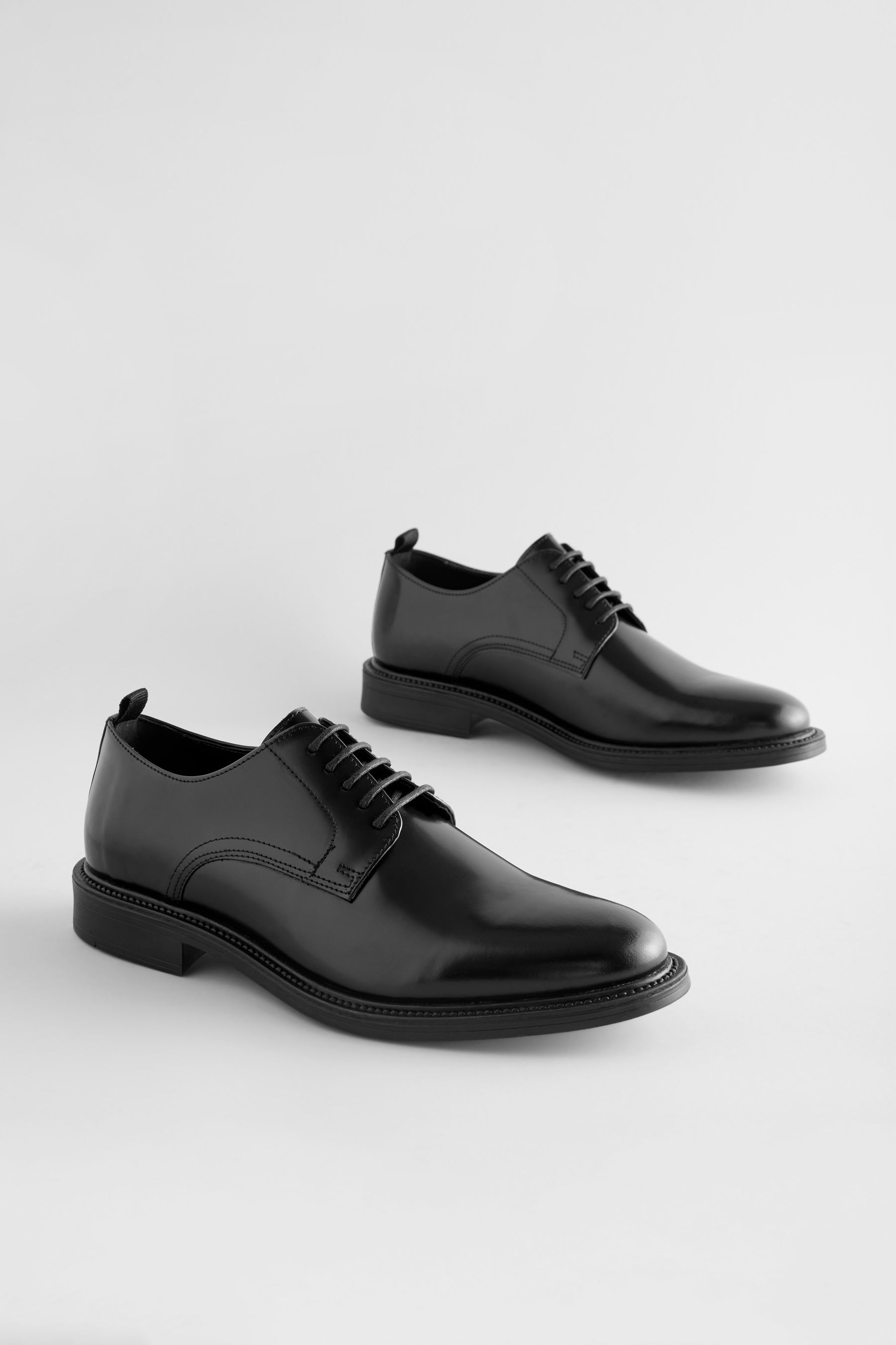 Buy Black Chunky Leather Derby Shoes from the Next UK online shop