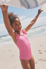 Boden Pink Fun Appliqué Swimsuit - Image 4 of 4