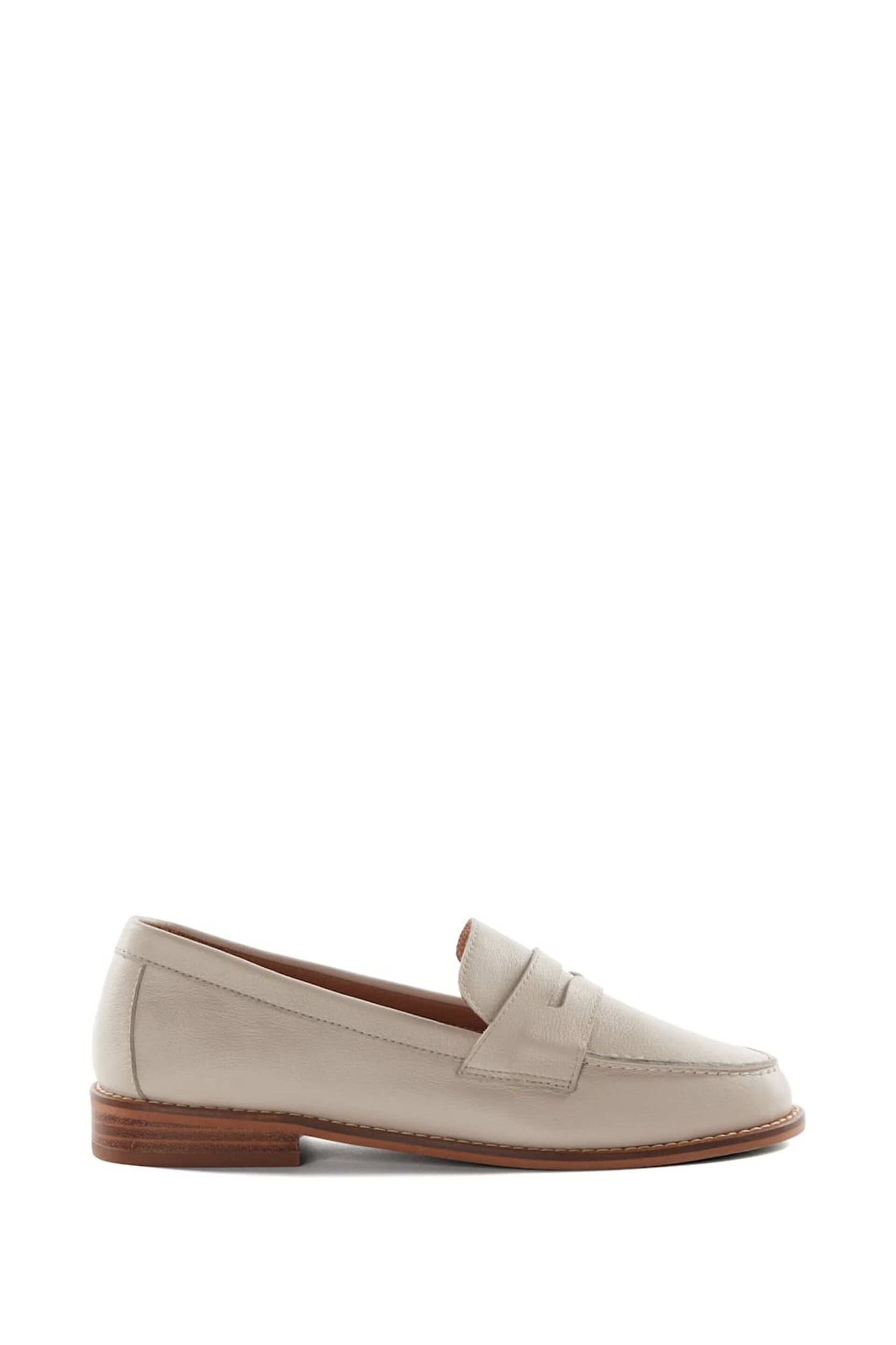 Dune London Cream Ginelli Flexi Sole Penny Loafers - Image 3 of 6