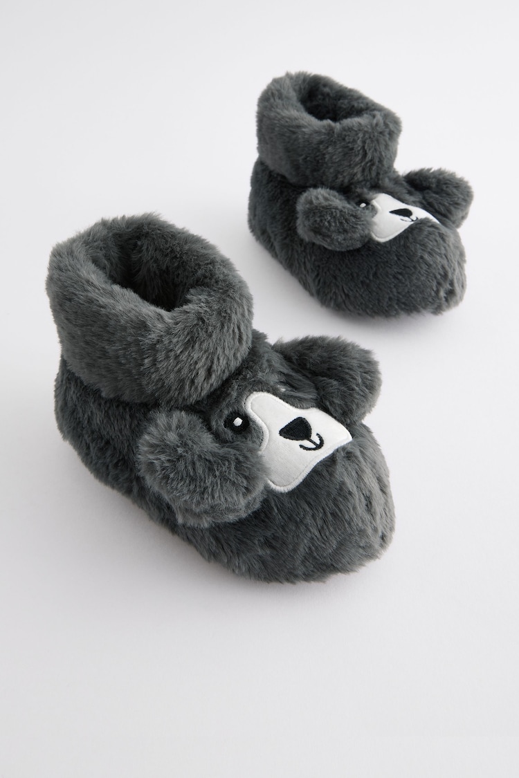 Grey Dog Slipper Boots - Image 1 of 5