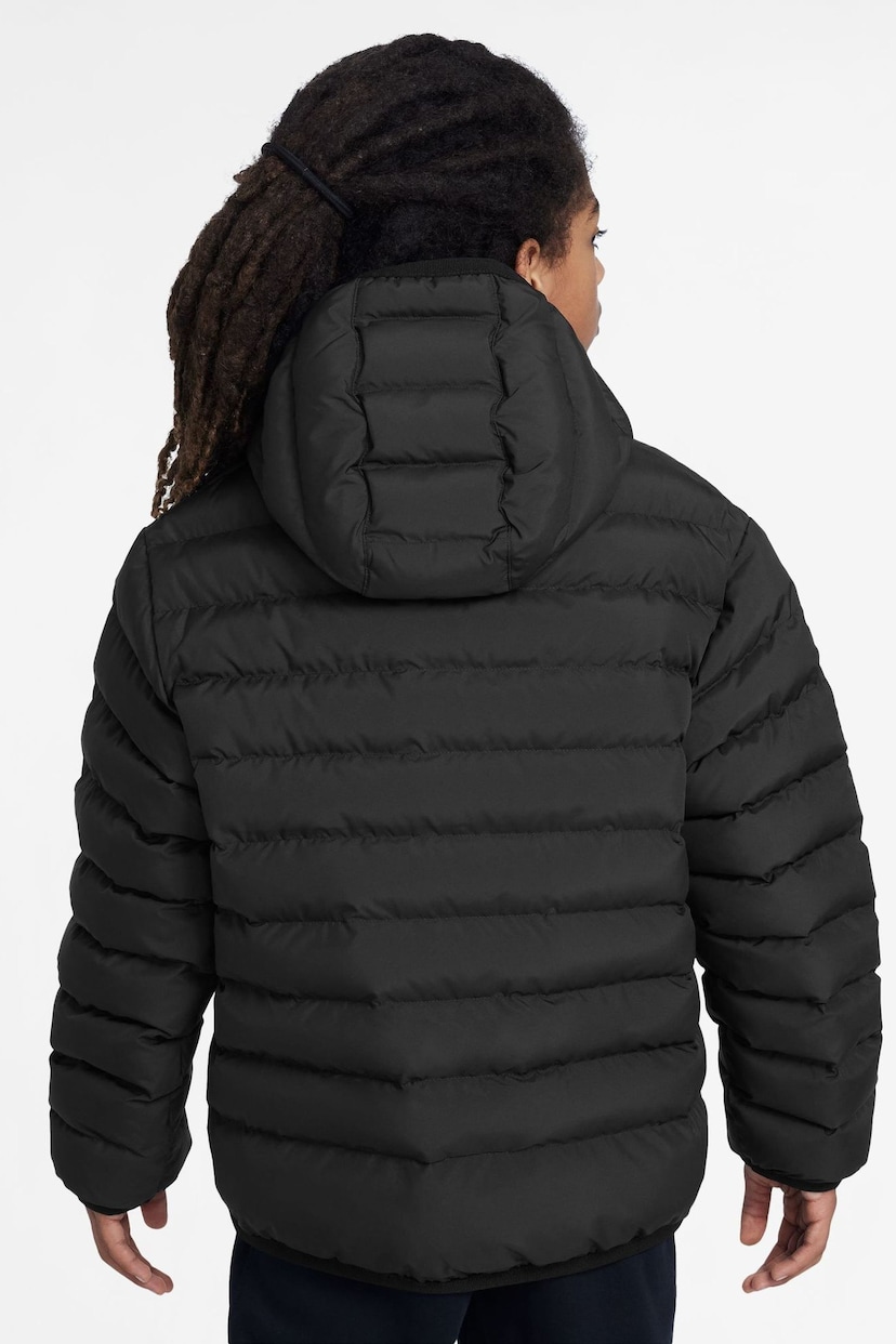 Nike Black/Pink Synthetic Fill Hooded Jacket - Image 2 of 3