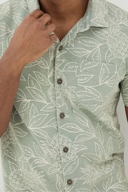 FatFace Green Truro Leaf Jersey Shirt - Image 4 of 5