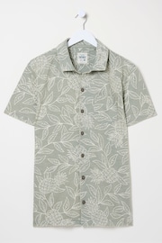 FatFace Green Truro Leaf Jersey Shirt - Image 5 of 5