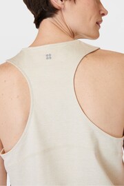 Sweaty Betty Creme Beige Marl Gaia Yoga Tank - Image 6 of 7