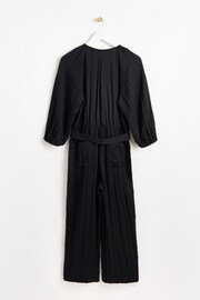 Oliver Bonas Black Collarless Wide Leg Jumpsuit - Image 5 of 9