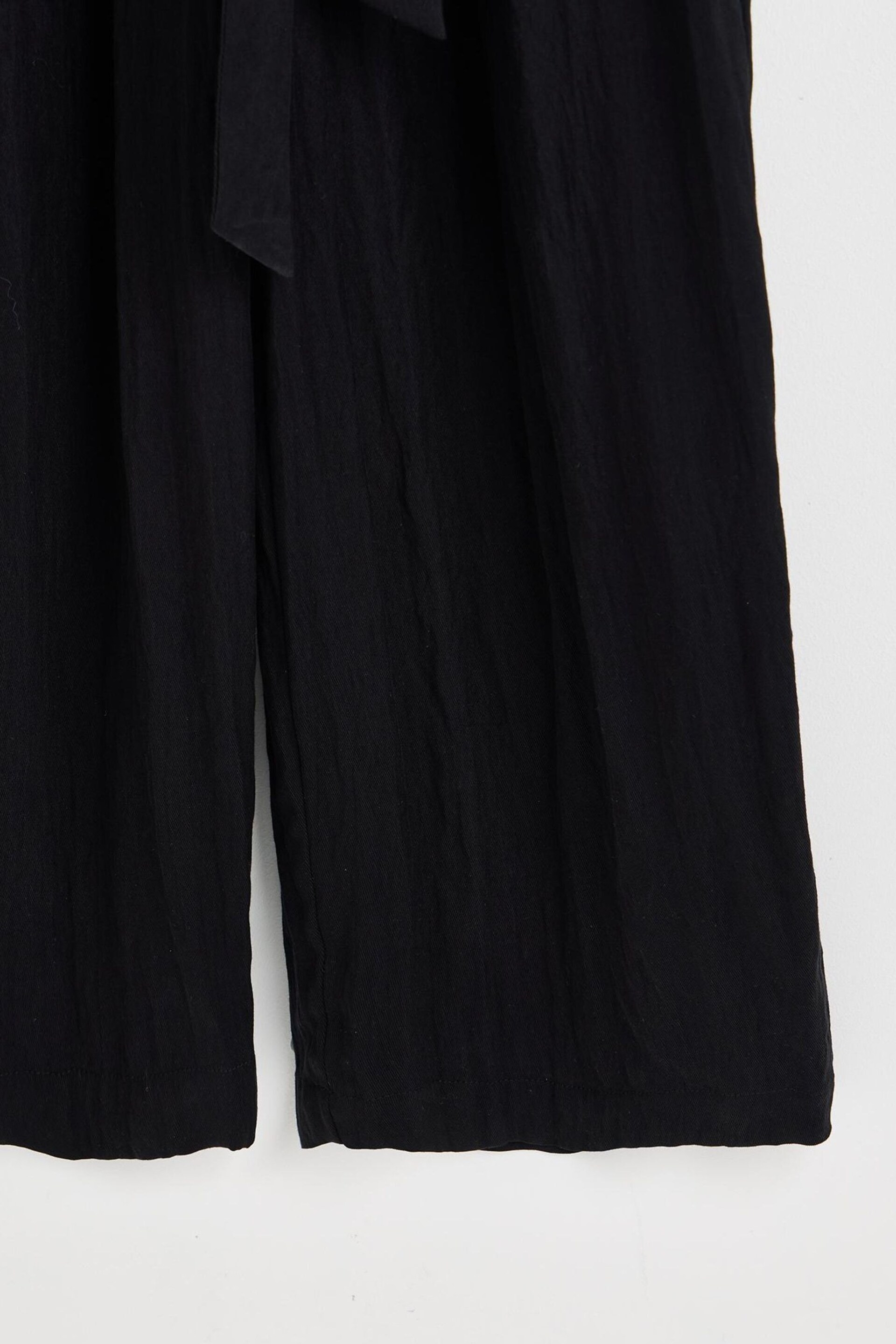 Oliver Bonas Black Collarless Wide Leg Jumpsuit - Image 8 of 9