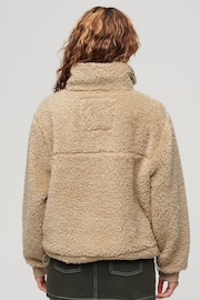 Superdry Nude Super Soft Zip Henley Fleece - Image 3 of 6