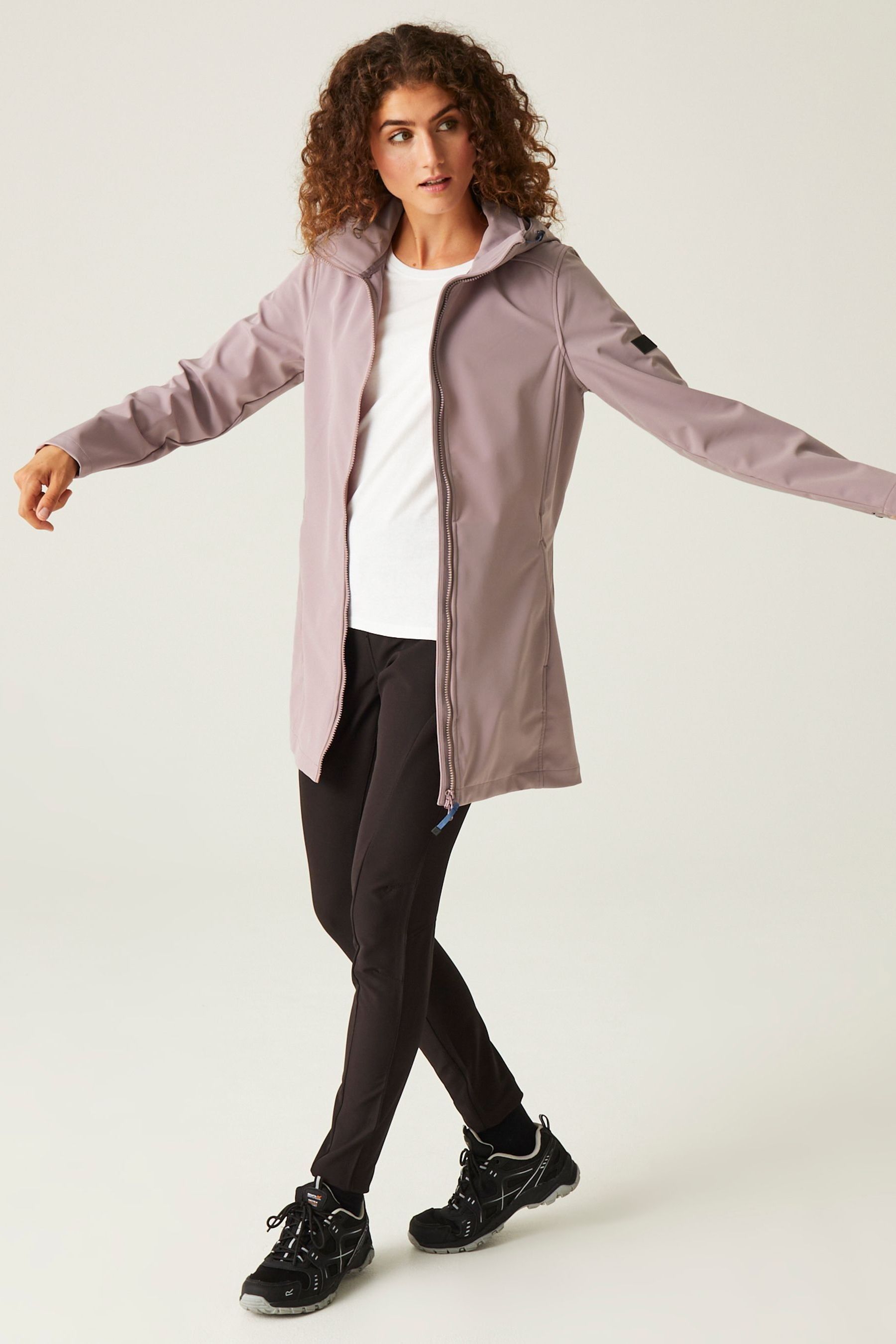 Buy Regatta Purple Carisbrooke Waterproof Longline Softshell Jacket from Next Oman