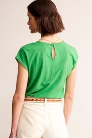 Boden Green Sasha Broderie T-Shirt - Image 3 of 5
